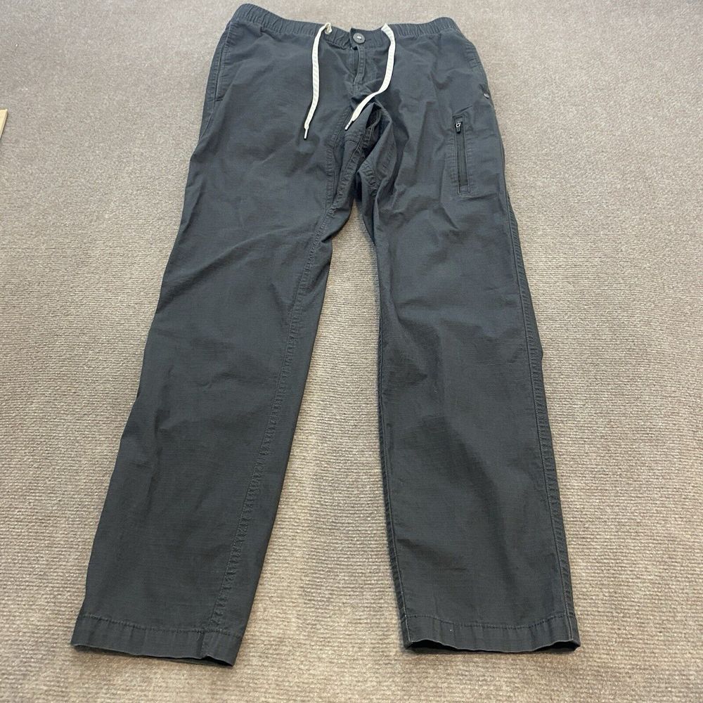 Vuori‎ Pants Mens Medium Gray Cargo Jogger Ripstop Climber Drawstring 30" Inseam